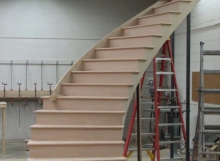 curved wood staircase