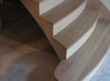 custom made wood staircase full install