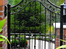 finelli iron works handmade custom iron backyard patio gate in hudson ohio