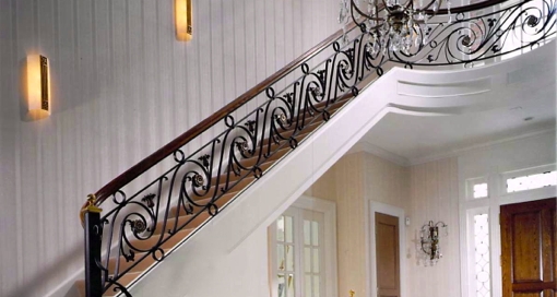 finelli iron works custom iron hand forged traditional design staircase railing system in columbus ohio