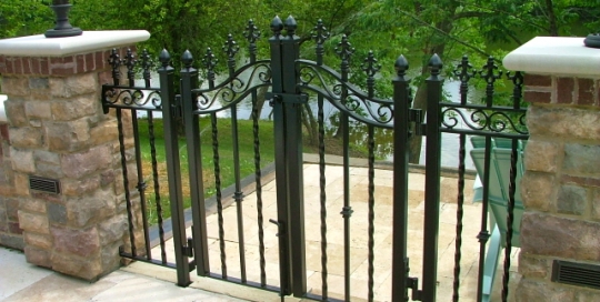 finelli architectural iron and stairs custom exterior decorative wrought iron pool patio gate in chagrin falls ohio