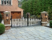 finelli architectural iron and stairs custom hand forged driveway gate in bay village ohio