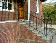 finelli iron and stairs custom front porch heavy duty iron step railing in gates mills ohio