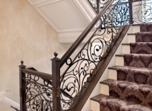 finelli ironworks custom handmade wrought iron vine style staircase railing system in pepper pike ohio