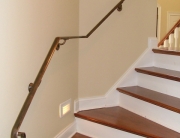 Finelli architectural iron and stairs custom transitional interior wall railing in columbus ohio
