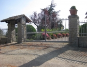 custom strong iron driveway gate