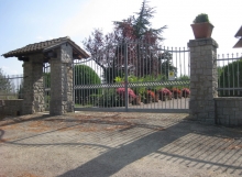 custom strong iron driveway gate