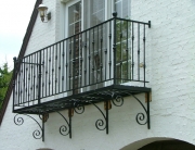 finelli iron works custom handmade wrought iron exterior balcony in hudson ohio