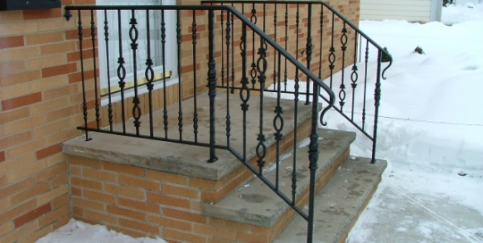 finelli iron custom exterior iron patio entrance stair railing in cleveland ohio