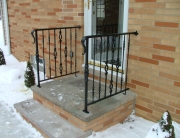 finelli iron works handmade custom iron front door step railing in akron ohio
