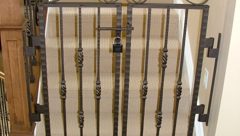 Finelli architectural iron and stairs custom iron security staircase gate in columbus ohio
