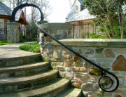 finelli architectural iron and stairs custom handmade exterior iron wall railing in hunting valley ohio