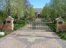 Finelli Architectural Iron and Stairs custom wrought iron driveway gate in lakewood ohio