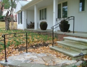 finelli iron custom contemporary style exterior front walkway ramp railing in pepper pike ohio