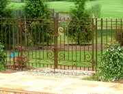 finelli iron and stairs custom exterior rustic iron pool gate in westlake ohio