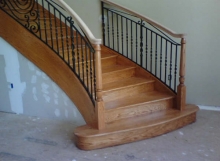 wood and steel staircase