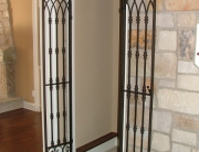 Finelli architectural iron and stairs custom hand forged wine cellar door in columbus ohio