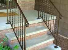 finelli architectural iron and stairs custom front porch staircase railing in akron ohio