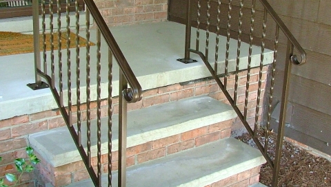 finelli architectural iron and stairs custom front porch staircase railing in akron ohio