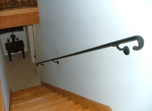 Finelli architectural iron and stairs custom natural iron staircase wall railing in columbus ohio