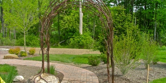 Finelli architectural iron and stairs custom unique forged garden arbor in chagrin falls ohio