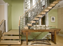 Modern Iron and Wood staircase