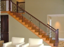 finelli iron works custom decorative classic style staircase railing in avon lake ohio