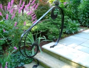 Finelli architectural iron and stairs custom forged front step railing in hunting valley ohio