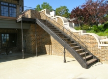 finelli architectural iron and stairs custom exterior steel staircase in hunting valley ohio