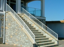 Finelli architectural iron and stairs custom exterior iron staircase railing and balcony in westlake ohio
