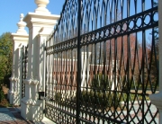 Finelli Architectural Iron and Stairs custom forged driveway gate in shaker heights ohio