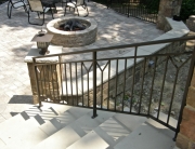 finelli architectural iron and stairs custom exterior contemporary back porch iron railing in hunting valley ohio