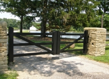 Finelli Architectural Iron and Stairs custom aluminum driveway gate in gates mills ohio