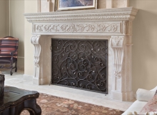 Finelli Architectural Iron and Stairs custom iron fireplace screen in cleveland ohio