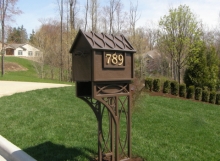 Finelli Architectural Iron and Stairs custom ornate sturdy wrought iron mailbox handmade in cleveland ohio
