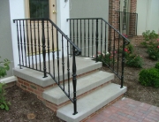 Finelli architectural iron and stairs custom iron front porch step railing in chagrin falls ohio