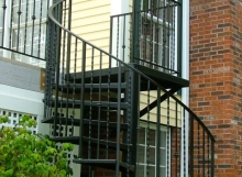 custo iron spiral staircase and porch handmade in northeast ohio by finelli architectural iron and stairs