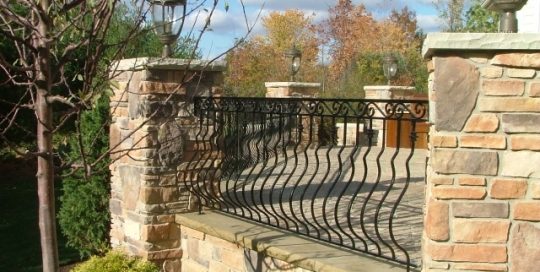 Finelli Ironworks Custom decorative iron porch railing handmade in cleveland ohio