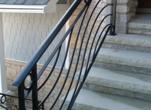 Finelli architectural iron and stairs custom contemporary iron stair railing in chagrin river ohio