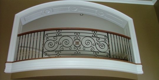 Finelli Ironworks Custom interior iron balcony handmade in cleveland ohio