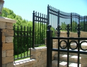 Finelli architectural iron and stairs custom safety fence with decorative finials in chagrin falls ohio