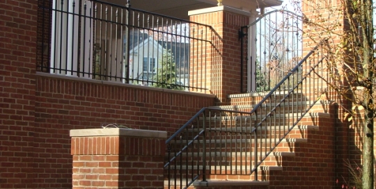 Finelli architectural iron and stairs custom exterior iron staircase railing in gates mills ohio