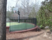 Custom iron basketball court fence strong and sturdy handmade by Finelli Iron and Stairs