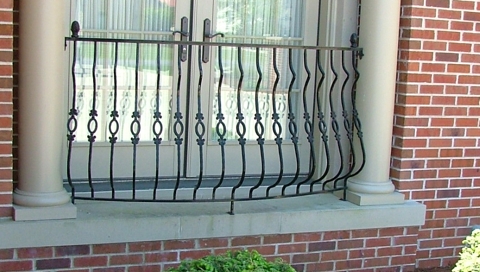 finelli ironworks custom handmade exterior decorative wrought iron balcony railing in columbus ohio