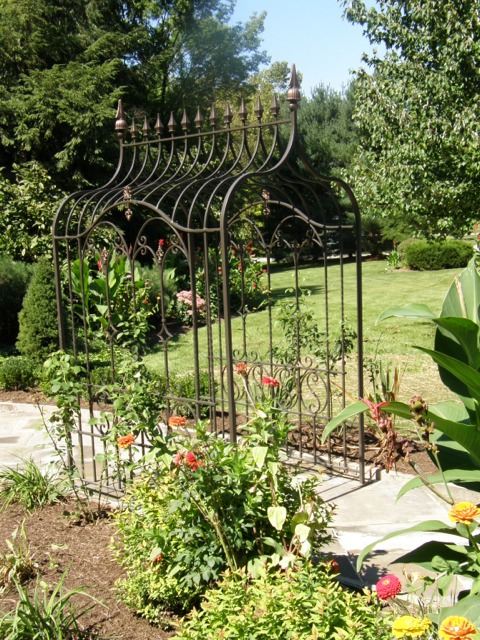 Arches And Arbors Finelli Ironworks, Wrought Iron Garden Arbor With Gate