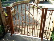 Finelli architectural iron and stairs custom handmade exterior rustic vine style garden entry gate quality made in hunting valley ohio