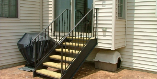 finelli iron works custom handmade wrought iron patio staircase custom made in chagrin falls ohio
