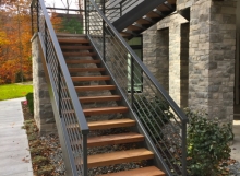 finelli architectural iron and stairs custom handmade exterior wood and iron staircase made in cleveland ohio