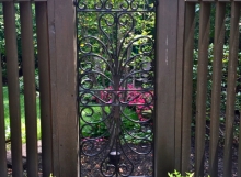finelli iron luxury high end custom hand forged iron garden gate unique design in avon lake ohio