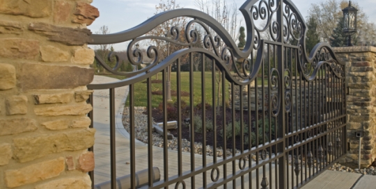 finelli ironworks custom handmade decorative grand driveway gate in cleveland ohio